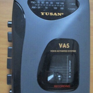 【使用感少な目】中古AM/FMYUSANカセットレコーダー動作確認済み
