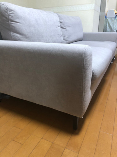 ソファ　3人掛け　中古　モダン　おしゃれ　ローソファー