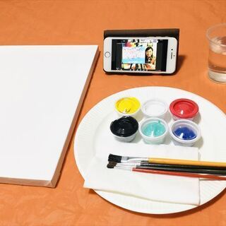 自宅で楽しめるオンライン絵画レッスン「オンラインペイントパーティー」愛知の画像