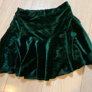 130 ベロア千鳥柄スカート