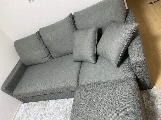 カウチソファ美品　オットマン付き