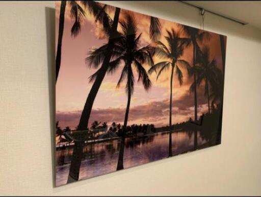 ハワイ　写真　パネル　ピクチャー　プリント　パネル　アート　アルミ　壁掛け　パネルアート 海　夕暮　ビーチ　フォト　サンセット\n\n