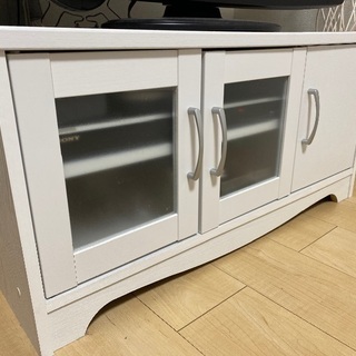 美品＊収納付きテレビ台　ホワイト
