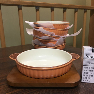 耐熱グラタン皿残り2枚！鍋敷きおまけ！