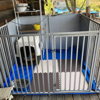 犬小屋　犬舎　屋根付きサークル　一坪タイプの画像