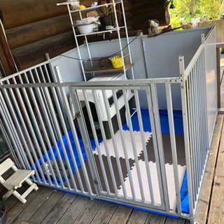 犬小屋　犬舎　屋根付きサークル　一坪タイプの画像