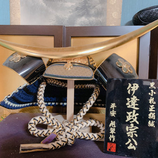 【平安水宝作】伊達政宗公　兜飾り　８号　正絹織 平安水宝作】伊達政宗公 兜飾り 8号 正絹織 平安水宝作】伊達政宗公