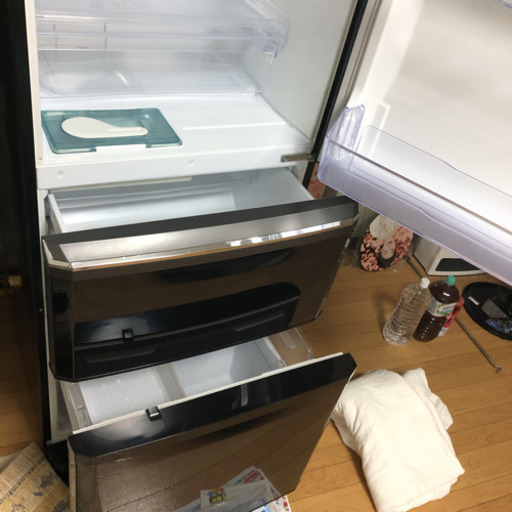 MITSUBISHI MR-C37T-B 3ドア冷凍冷蔵庫　ブラック