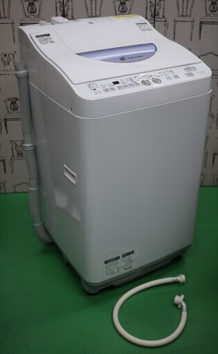 美品 シャープ タテ型 洗濯乾燥機 ES-TG55L-A 5.5kg 穴なし槽 乾燥コースボタン Ag+イオンコート