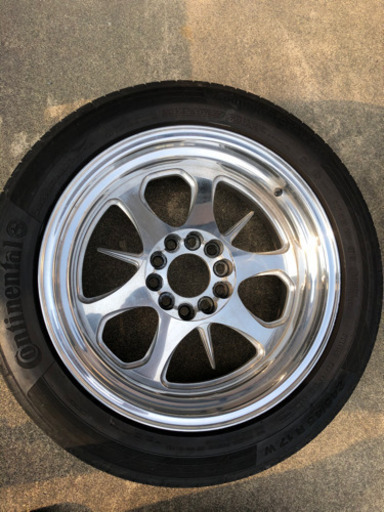 【アメ車向け】ビレットホイール+タイヤ 4本セット　ボイド？　17R9.5j 17R8j