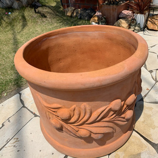 巨大!! イタリアンデザインテラコッタ鉢!!レア!!大型プランター!!の画像
