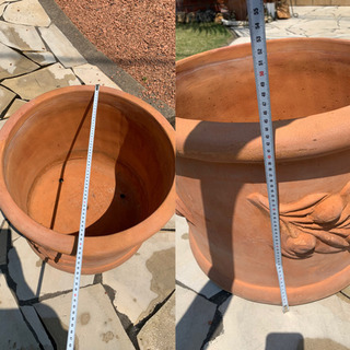巨大!! イタリアンデザインテラコッタ鉢!!レア!!大型プランター!!の画像