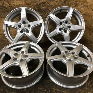 DUNLOP VIOLENTO ヴィオレント 社外ホイール 15インチ 4本 6J5HPCD100+43 プリウス ウィッシュ等 (VHL80) クレジットカード QR決済可能