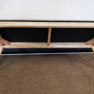 未使用・訳アリ】完成品・背もたれ付き・おしゃれなダイニングベンチ