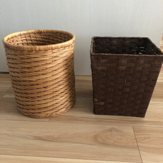 籐カゴ　ゴミ箱　植木鉢ケース