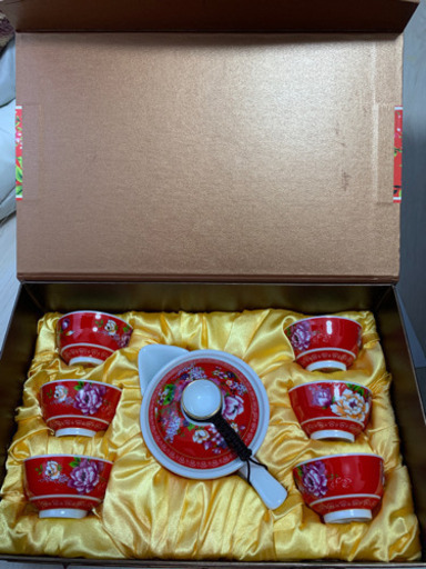 新太源　紅花一壺六杯