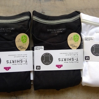 【新品未使用】メンズ　オーガニックコットンTシャツ　Mサイズ　３...