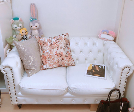 アンティーク風 ソファ ホワイト