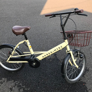 20インチ自転車鍵とライト付き　配送します！