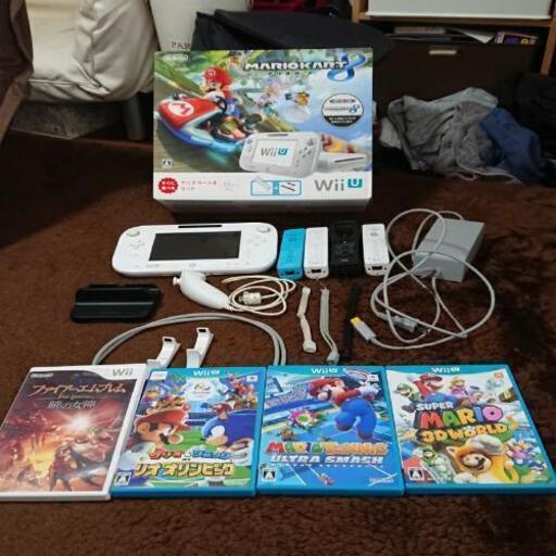 ■ジャンク■wiiUマリオカートセット＋ソフト４本i