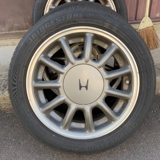 14インチ ホンダ純正アルミホイールと165/55R14のタイヤのセット。軽カー用