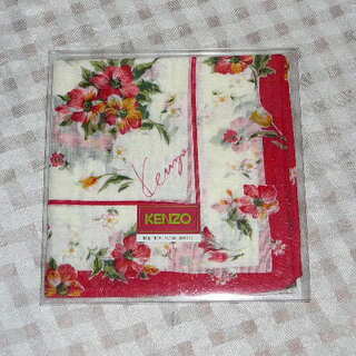 新品　KENZO　ケンゾー　レッド　花柄　ハンカチ　東京　川辺㈱...
