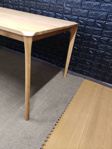 【未使用・訳アリ】北欧モダンデザインダイニングテーブル・天然木オーク無垢材・幅150cm・11228