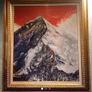 油絵 半身不随の画家 舟橋勝博作 山 67×60 絵画『お値下げしました』