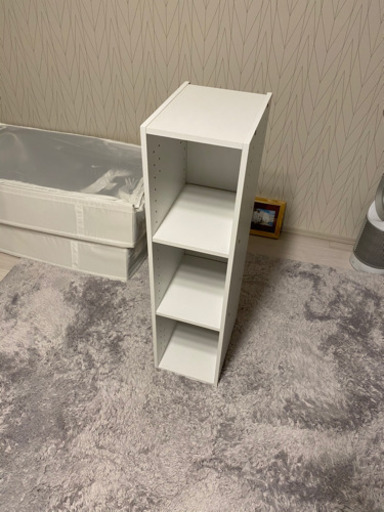 【美品】収納ケース　ホワイト　キッチン棚