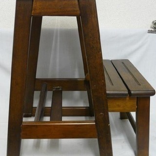 (お引渡し済)あげます！踏み台 木製 ステップチェア 2段 の画像
