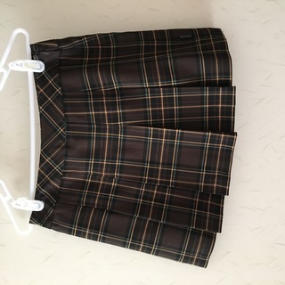 希少美品！！ミニスカート チェック柄　ブラウン
