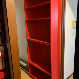 本棚　収納棚　赤　2020×800×280㎜の画像