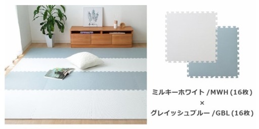 ★ジョイントマット 大判 6畳 32枚セット 60×60 cm ブルー\u0026ホワイト 新品未使用★定価4,680円→3,680円