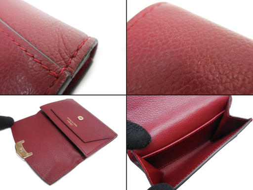 良品 Cartier Cドゥ カルティエ 名刺入れ カードケース ボルドー