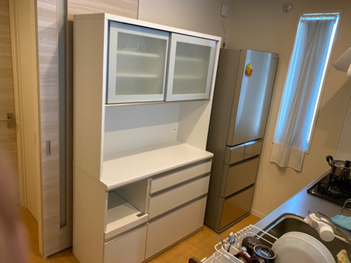 2018年製 食器棚 114 キッチン ボード ダイニング レンジ ナフコ