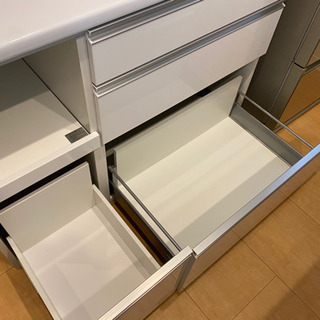 2018年製 食器棚 114 キッチン ボード ダイニング レンジ ナフコの画像