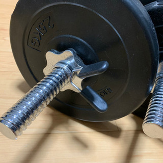 【4点筋トレセット】ダンベル10kg×2 プラス　腹筋ローラーとシェイクウェイトの画像