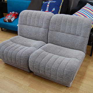 2人掛けソファ 幅127×奥行84×高さ70.5cm グレー セパレート