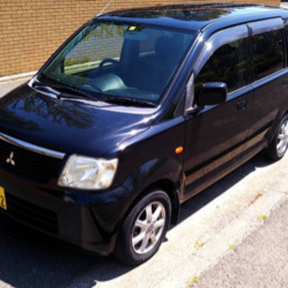 売却＆名義済み！！！　　　ご自宅付近に即納！今年度税込みで車検付きＨ１７年三菱ｅｋワゴン黒、アルミ、キーレス、ＣＤデッキ、フル装備の画像
