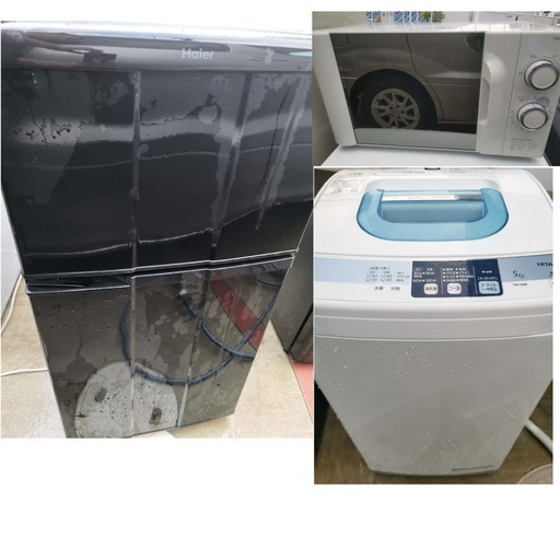 生活家電　3点セット　冷蔵庫　洗濯機　電子レンジ　428001
