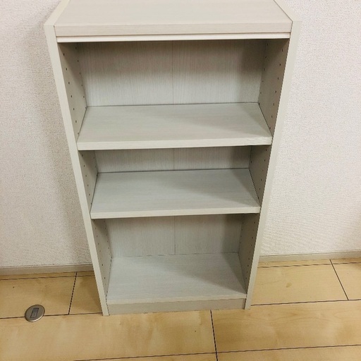 本棚(白) 棚位置２５段階調整可能
