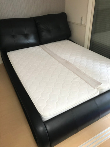 定価30万 デザイナーズ 高級クイーンサイズベット CASA HILS ポケットコイルブラック