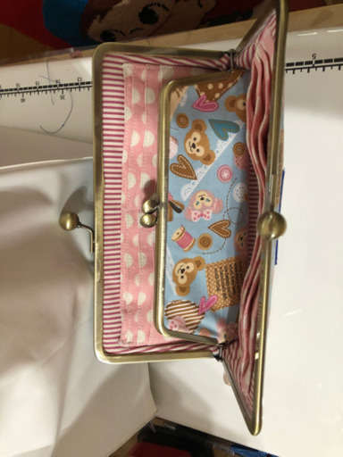 ハンドメイド　ダッフィー  親子がま口長財布