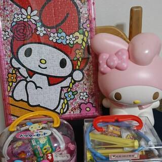 決まりました　マイメロディ　ドでか貯金箱・ジグソーパズル完成品・...