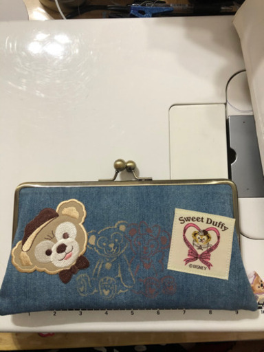 ハンドメイド　ダッフィー  親子がま口長財布