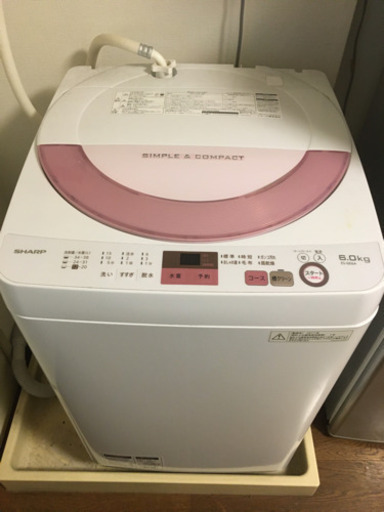引取先決定【SHARP】2017年製洗濯機　6.0kg ES-GE6A