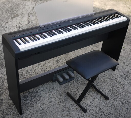 YAMAHA ヤマハ 電子ピアノ P-95B 脚 椅子付 良好動作品