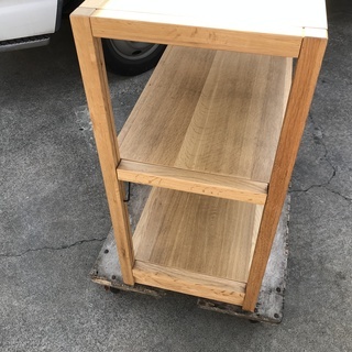 【無印良品　オーク材ユニットシェルフ　幅870㎜　現在廃番品　中古】