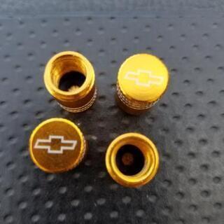 【更に値下げ】【新品未使用】車タイヤ シボレーロゴ エアバルブキャップ 4個の画像