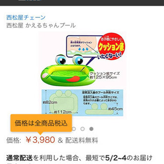 ビニールプール  カエルちゃんプールの画像